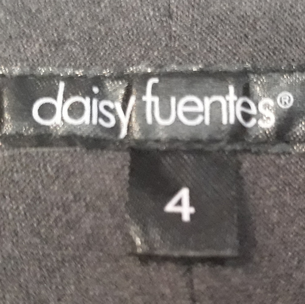 Daisy Fuentes Wide Leg Dress Pants - Size 4 Classic Charcoal Gray Pants - Picture 4 of 9